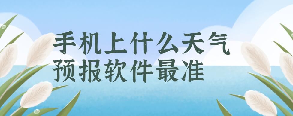 手机上什么天气预报软件最准