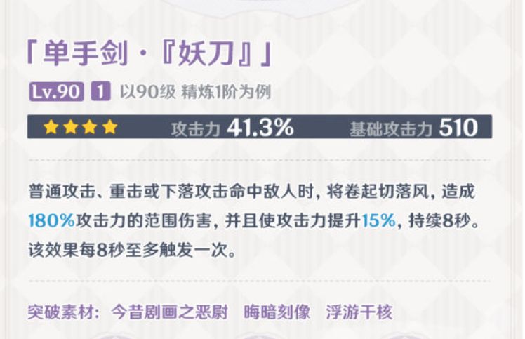 原神妖刀怎么样 原神妖刀怎么样